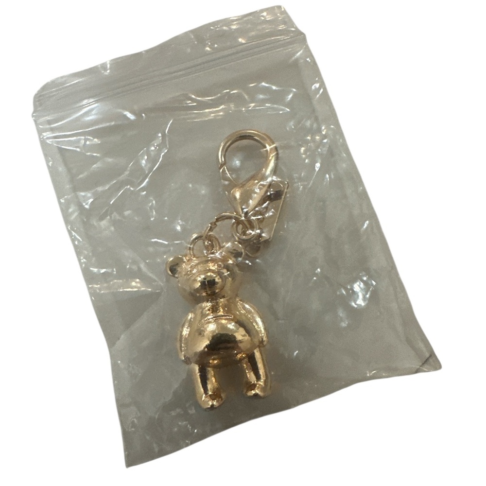 Coach Gold Bear Keychain New